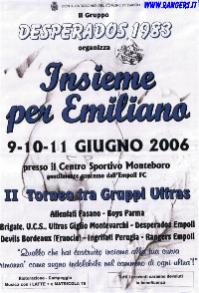 Volantino del 2 raduno 2006 "Insieme per Emiliano"